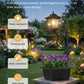 Solar Lamp Post with Flower Pot – Outdoor Garden & Patio Light – Multi Pack