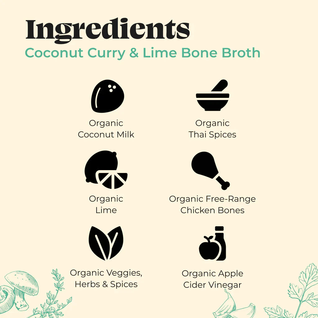 Kettle and Fire Coconut Lime Bone Broth, Case of 6, 16.9 Oz. Each