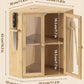 Bamboo Bread Box with Clear Doors – 2-Tier Kitchen Countertop Organizer
