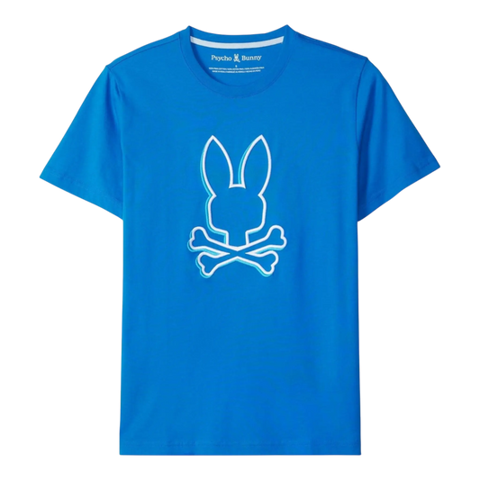Psycho Bunny Bellaire Graphic Men T-Shirt Princess Blue