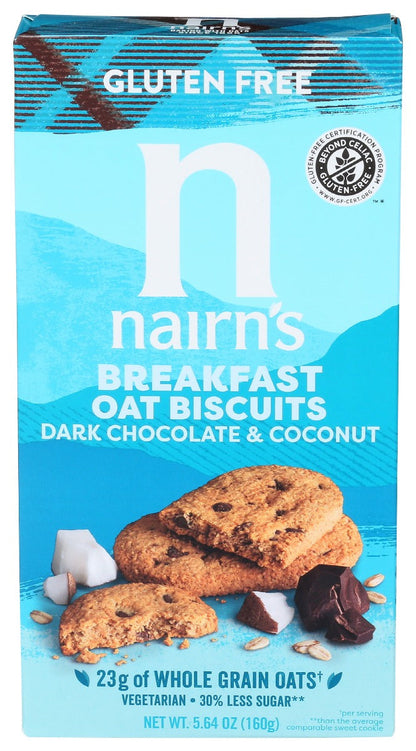 Nairn's Chocolate & Coconut Biscuits - 5.64 Oz Pack of 6