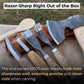 5-Piece Hand-Forged Carving Tool Set with Leather Tool Roll