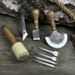 5-Piece Leather Working Tool Set With Nylon Mallet