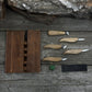 5-Piece Wood Carving Knife Set with Sharpening Board & Leather Case