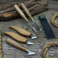 5-Piece Wood Carving Tool Set with Sharpening Board