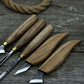 5-Piece Wood Carving Tool Set with Sharpening Board