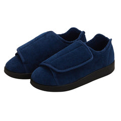 Silverts Blue Reusable Slippers Size 8 / 2X-Wide Slip-Resistant Sole