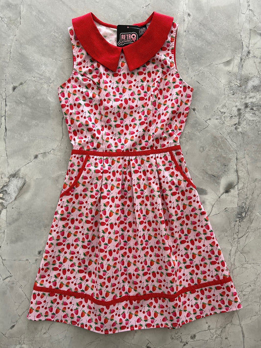 Berry Cherry Collared Dress - Medium only