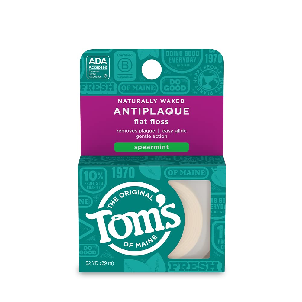 Tom's of Maine Antiplaque Waxed Dental Floss, Spearmint, 32 yd, Case of 6