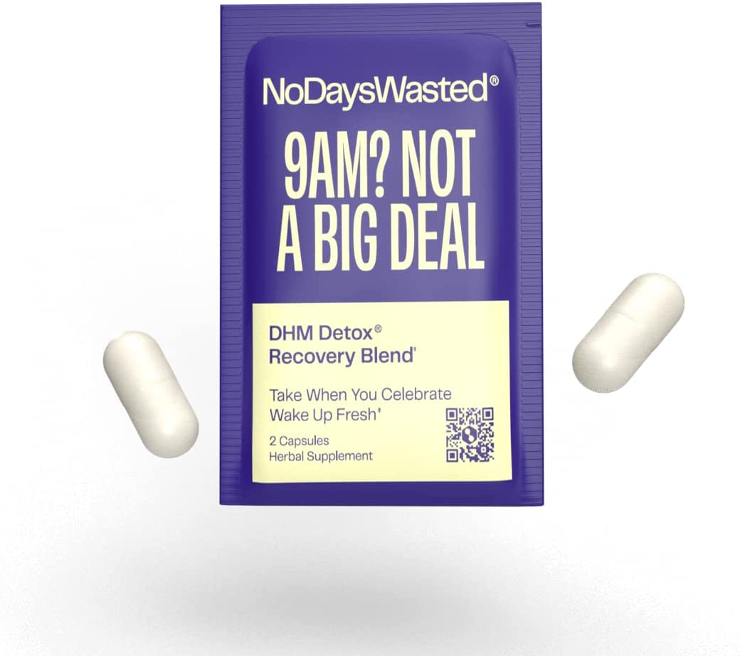 No Days Wasted DHM Detox Recovery - 5 Pack (2 Capsules Each) Helps Restore Body