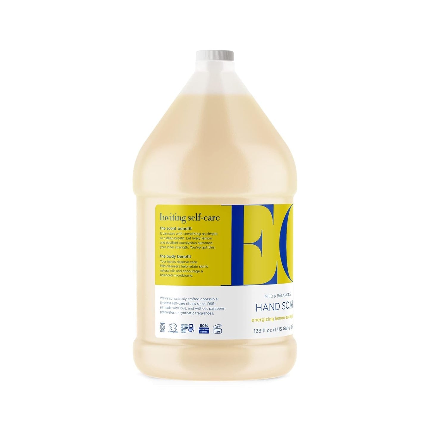 Eo Products Liquid Hand Soap, Lemon & Eucalyptus, 1 Gallon