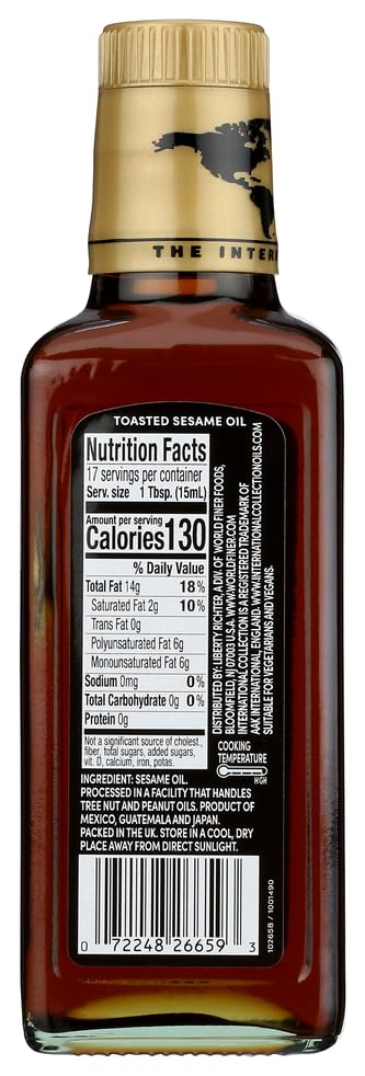 International Collection Premium Toasted Sesame Oil, 8.45 fl oz, Pack of 6