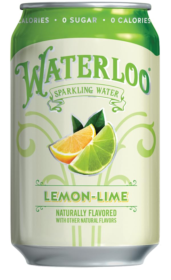 Waterloo Sparkling Water, Lime, 12 oz. Cans (Pack of 8)