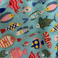Colorful Fish Skater Skirt