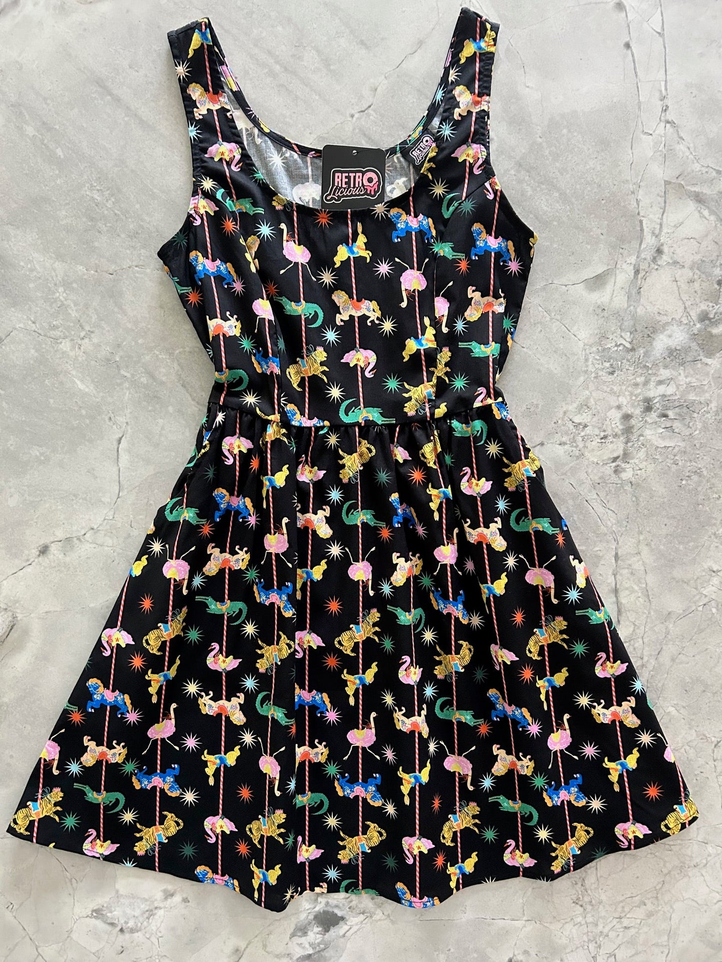 Carousel Shorter Fit & Flare Dress - 3X only, 1 left!