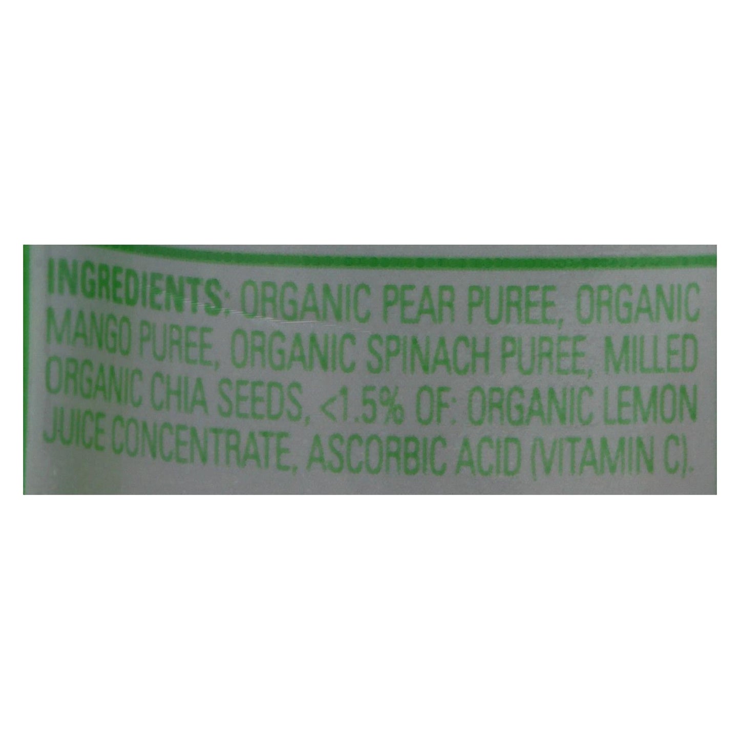 Organic Happy Baby Happytot Superfoods Spinach, Mango & Pear (Pack of 16 - 4.22 Oz)
