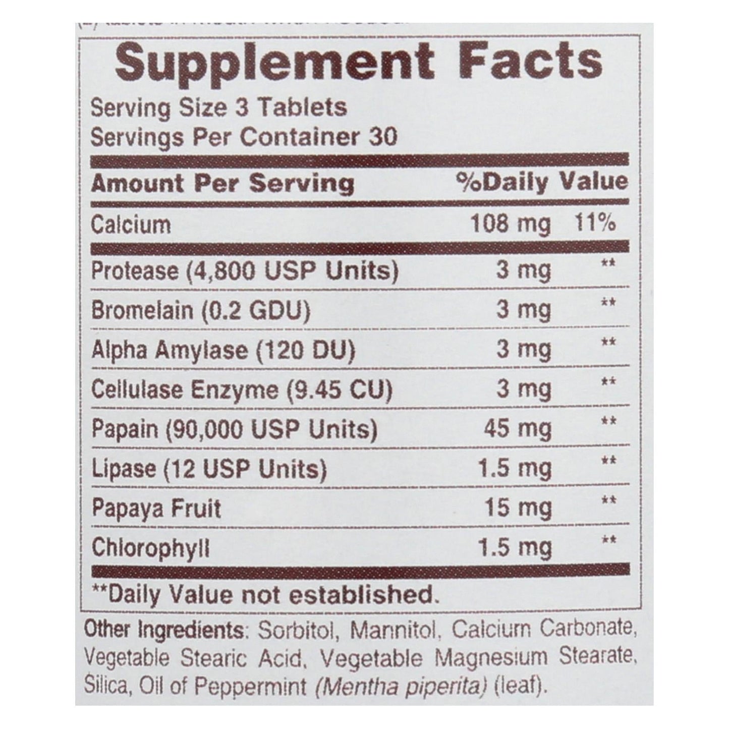 American Health Super Papaya Enzyme Plus Chewable Tablets for Digestion Support (90 Ct)