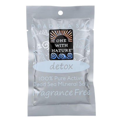 One With Nature Dead Sea Mineral Salt Bath, Rejuvenating and Relaxing (Pack of 6 - 2.5 Oz.)