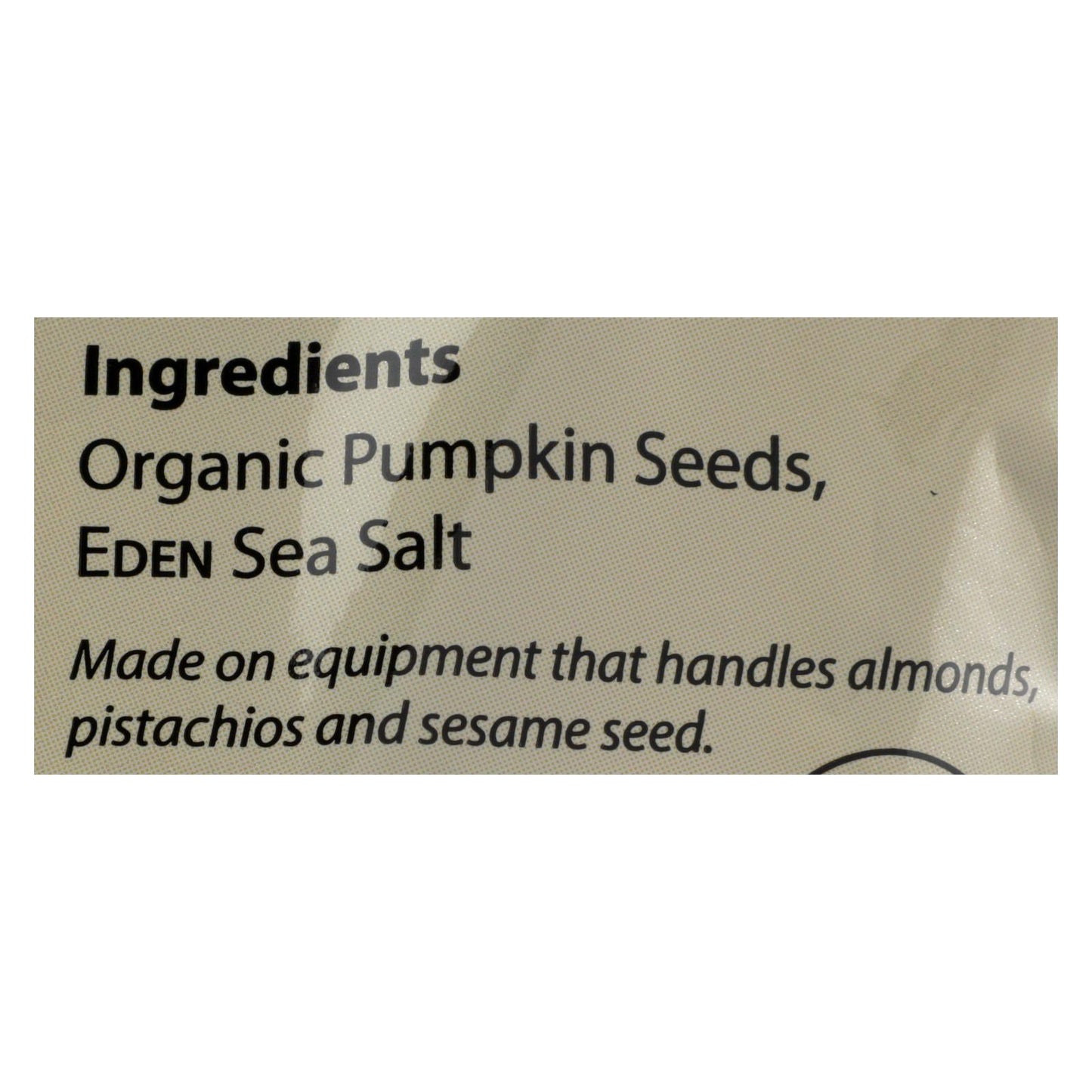 Eden Foods Dry Roasted Organic Pumpkin Seeds - 4 Oz. (Pack of 15)