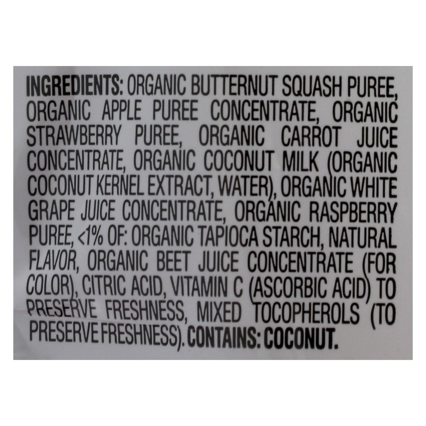 Happy Creamies Organic Snacks - Strawberry and Raspberries (Pack of 8, 1 Oz.)