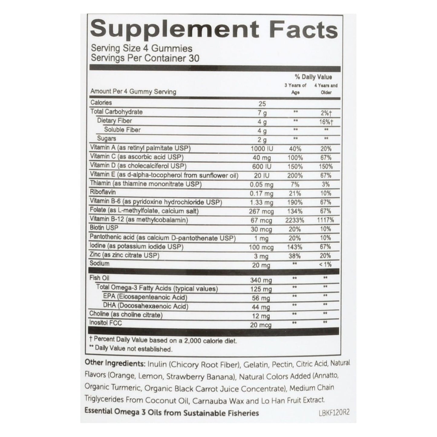 Smartypants Kids Complete Multivitamin & Fiber Gummies (120 Count)
