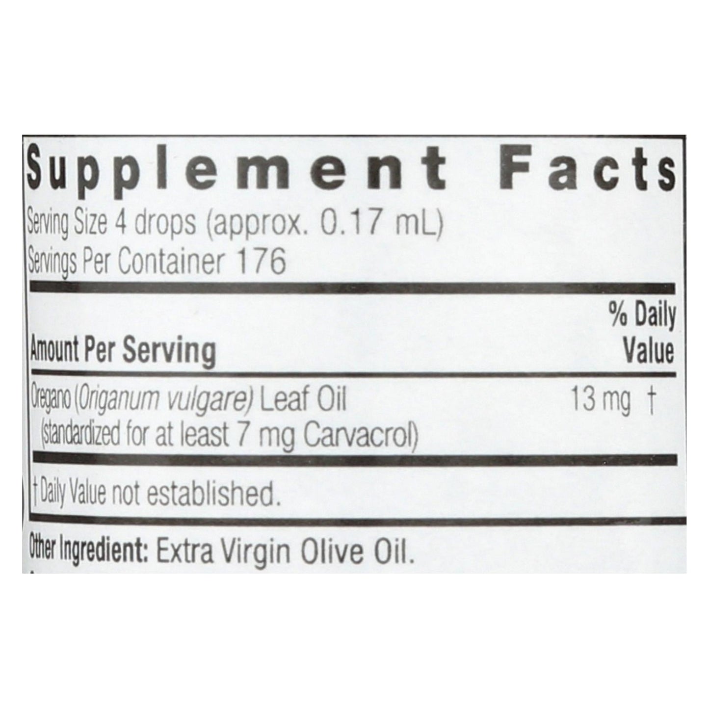 Nature's Answer Essential Oil of Oregano Leaf, Pure & Organic, 1 fl oz