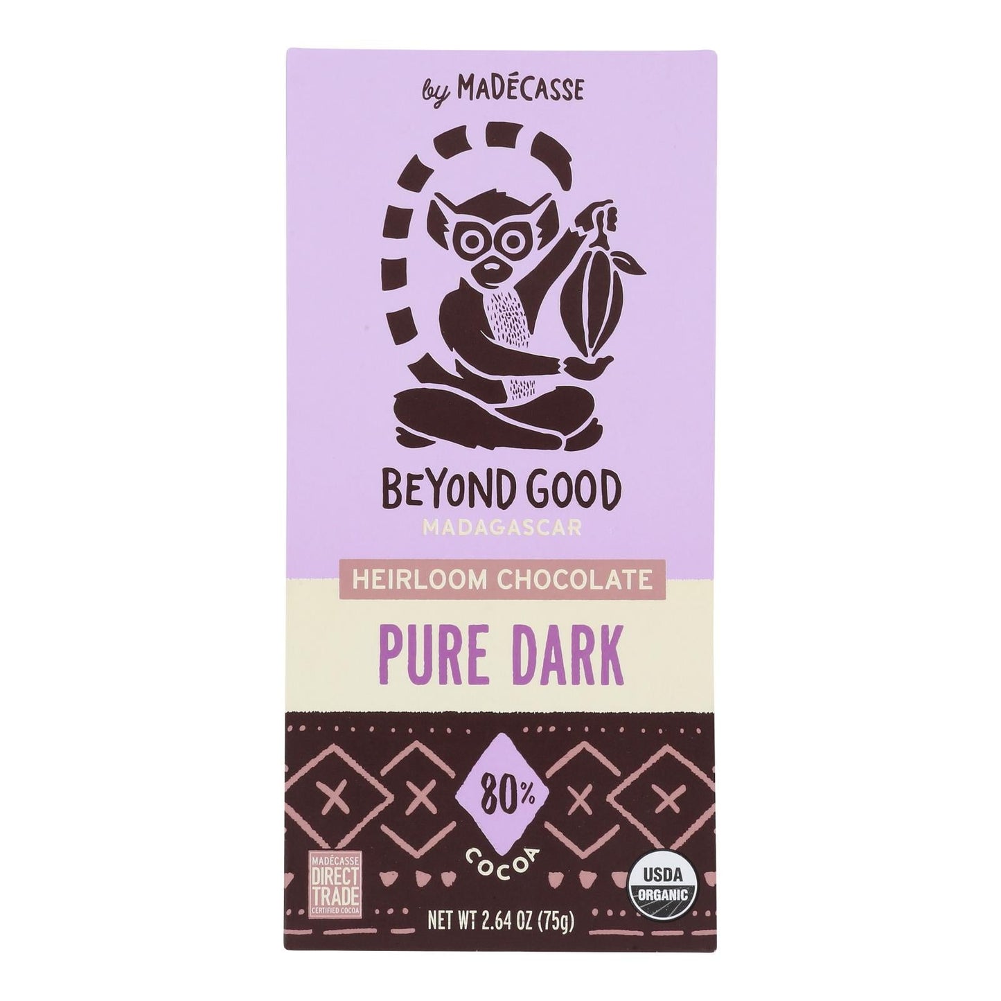 Madecasse 80% Pure Dark Chocolate (Pack of 12 - 2.64 Oz.)
