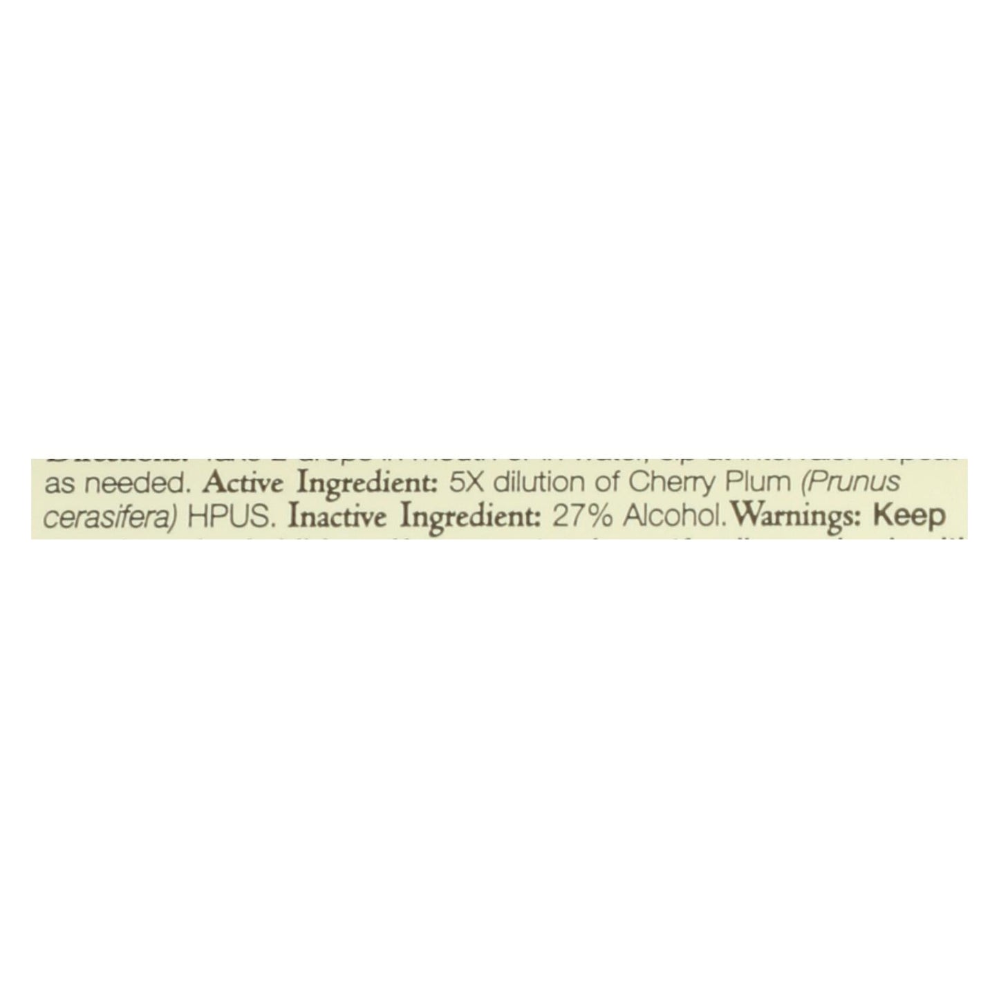 Bach Flower Remedies Cherry Plum Essence - 0.7 Fl Oz