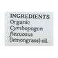 Aura Cacia Organic Lemongrass Essential Oil - .25 Oz.