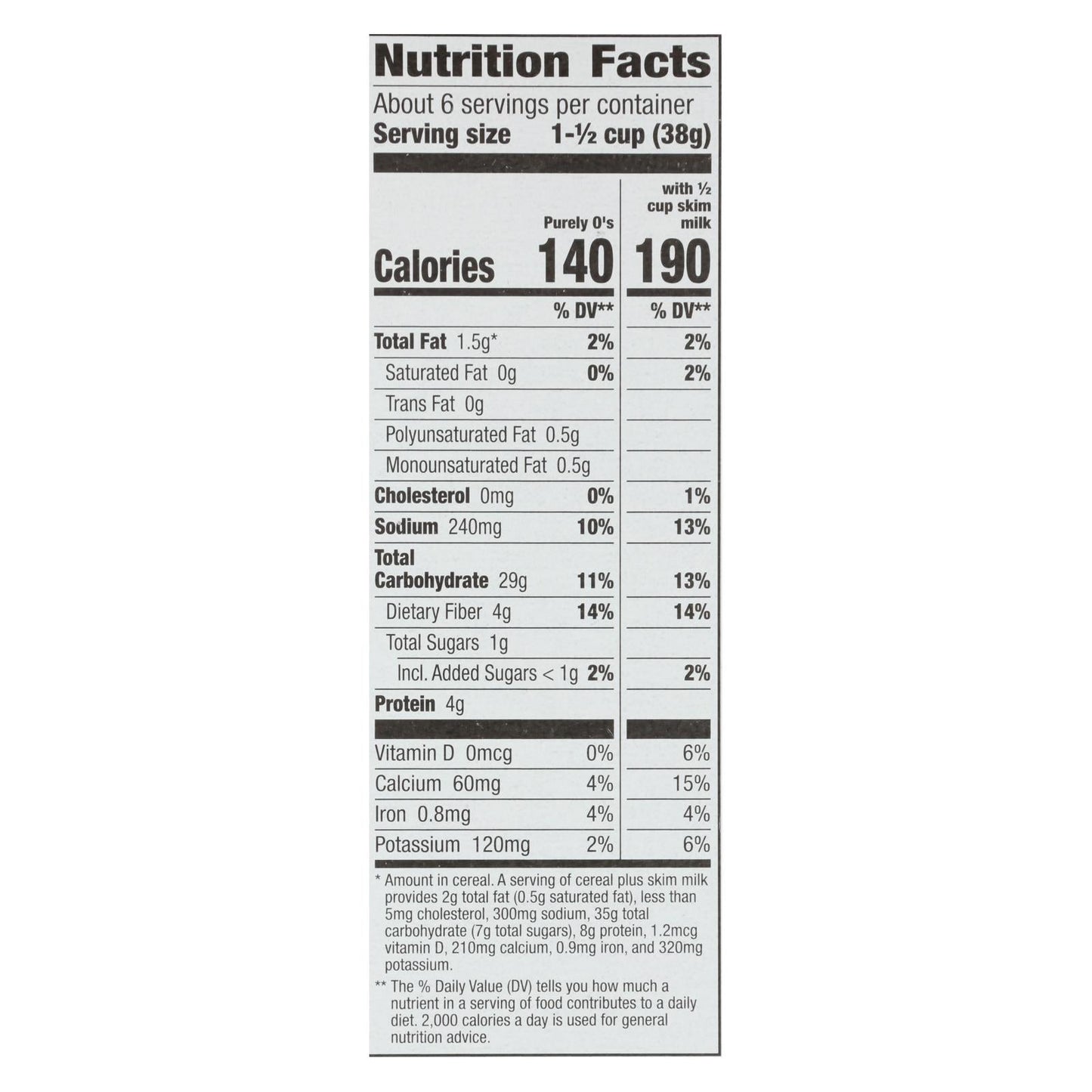 Cascadian Farm Purely O's Organic Cereal, 8.6 oz (Case of 12)