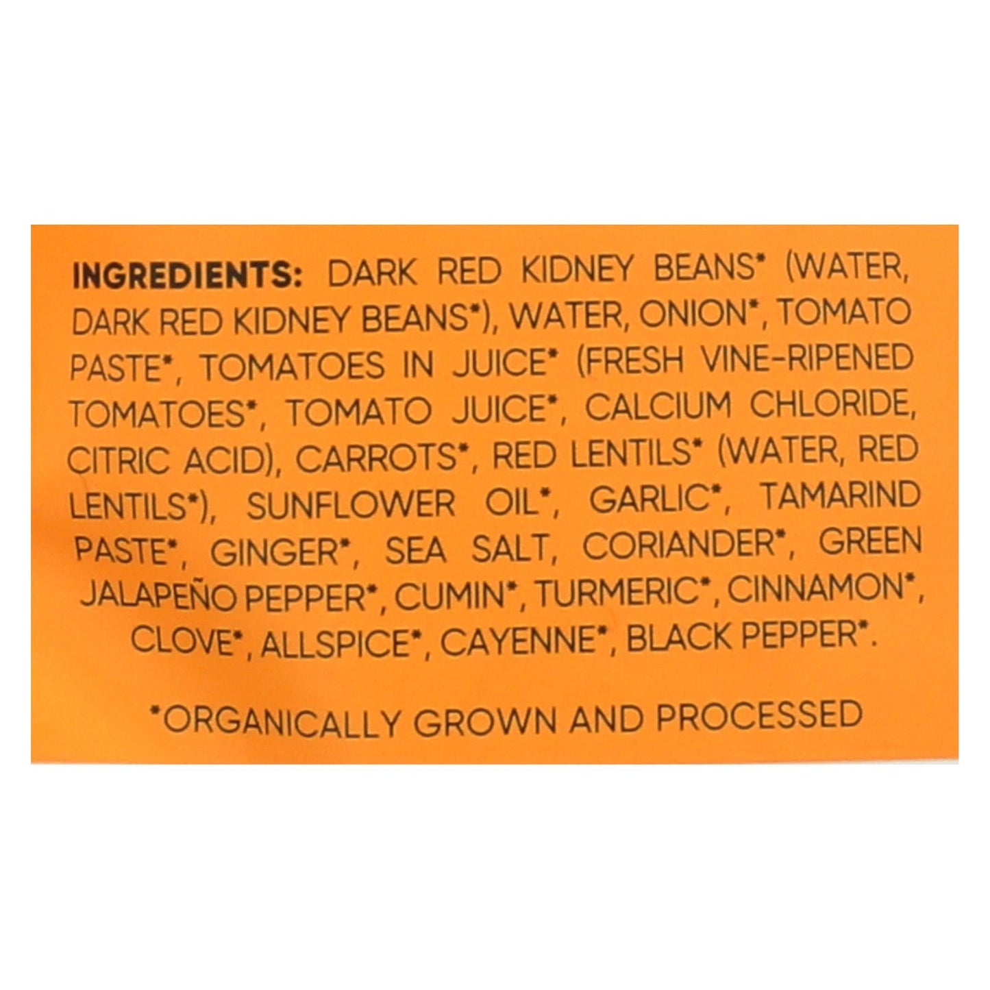 Maya Kaimal Organic Everyday Dal - Kidney Bean, Carrot, Tamarind - 10 Oz. Pack of 6