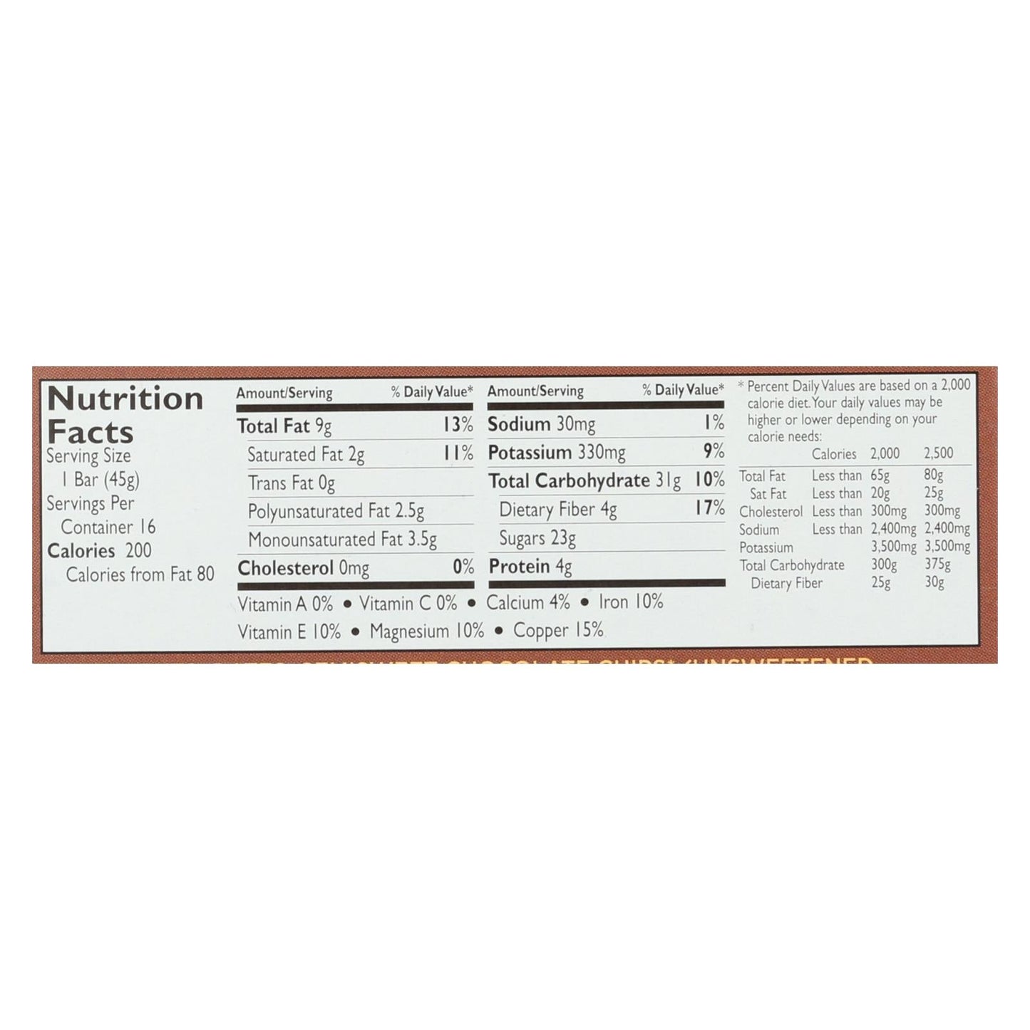 Larabar Chocolate Chip Brownie (Pack of 16) - 1.6 Oz.