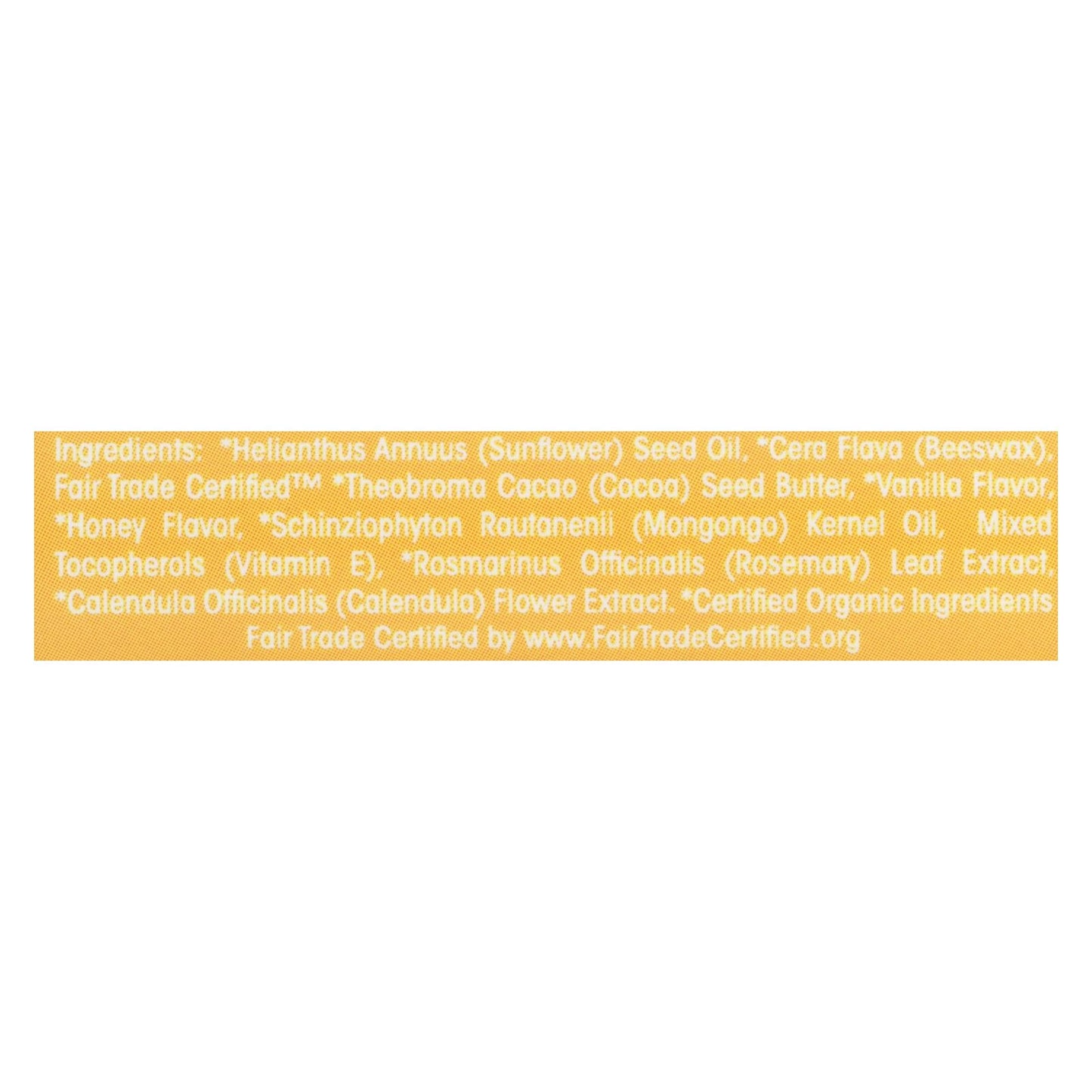 Eco Lips Organic Vanilla Honey Lip Balm, 15 Pack, 0.25 Oz Each