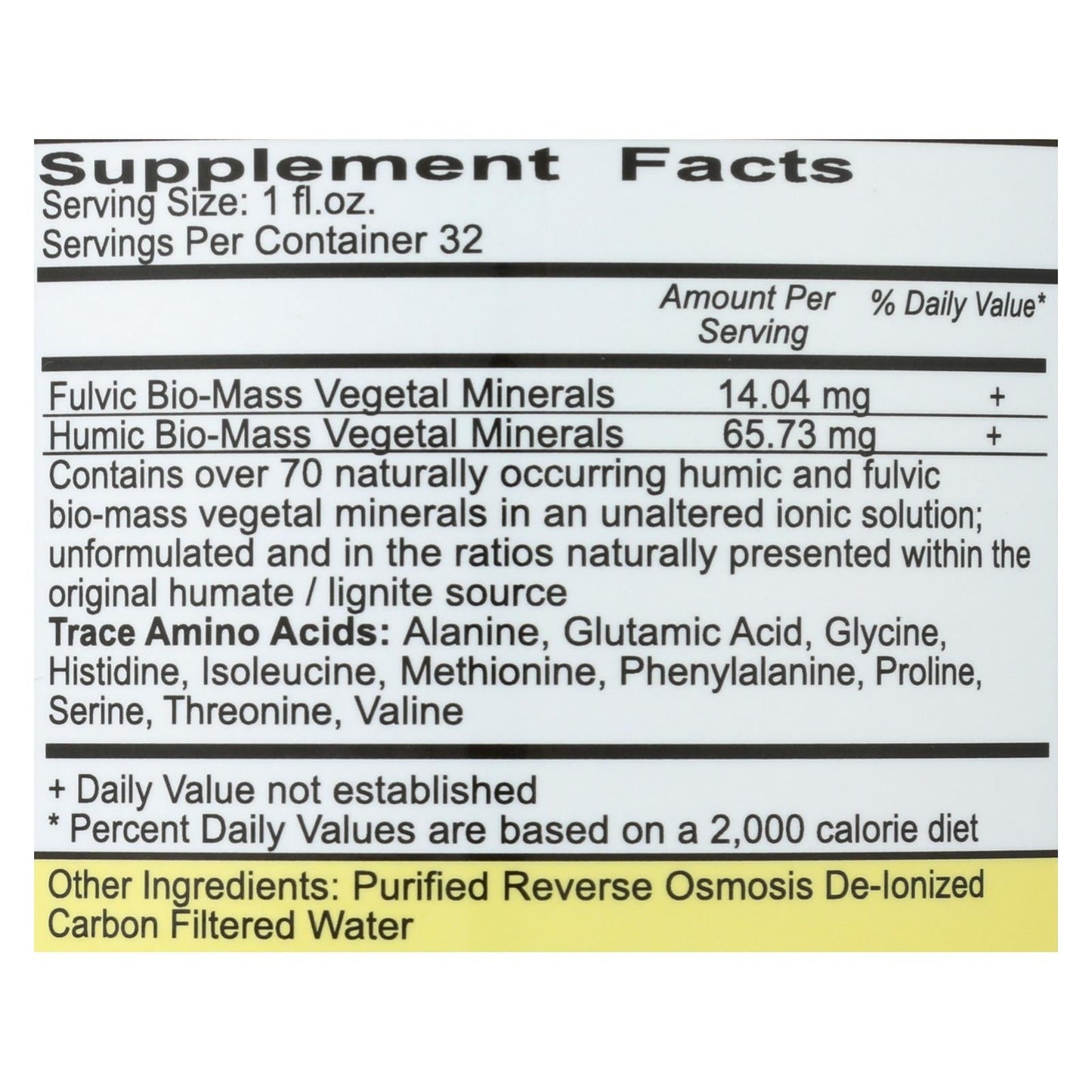 Vital Earth Minerals-  Fulvic-Humic Mineral Blend  (32 Fl Oz.)