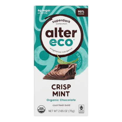 Alter Eco Americas Organic Dark Chocolate Mints | 2.65 Oz Bag | Case of 12