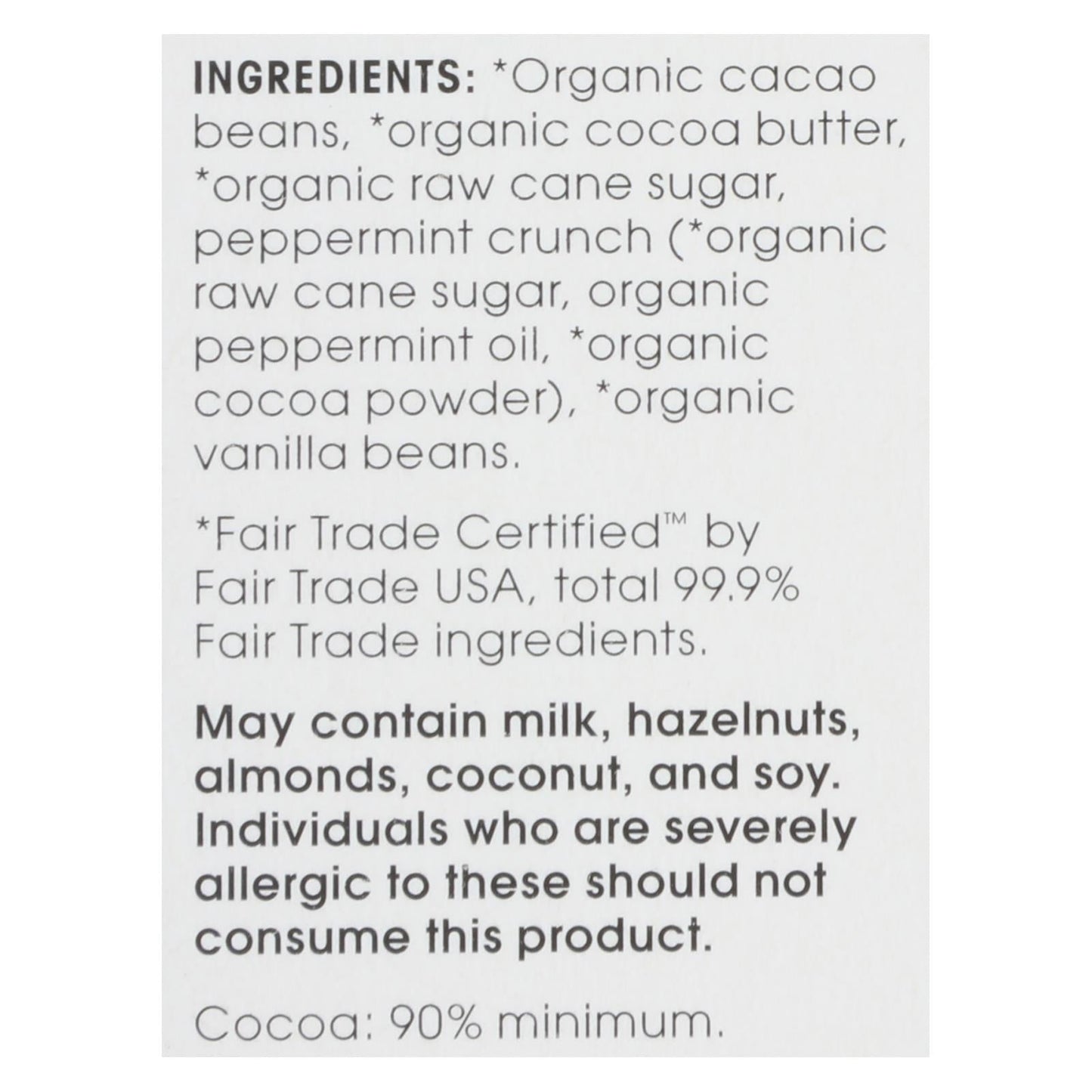 Alter Eco Americas Organic Dark Chocolate Mints | 2.65 Oz Bag | Case of 12