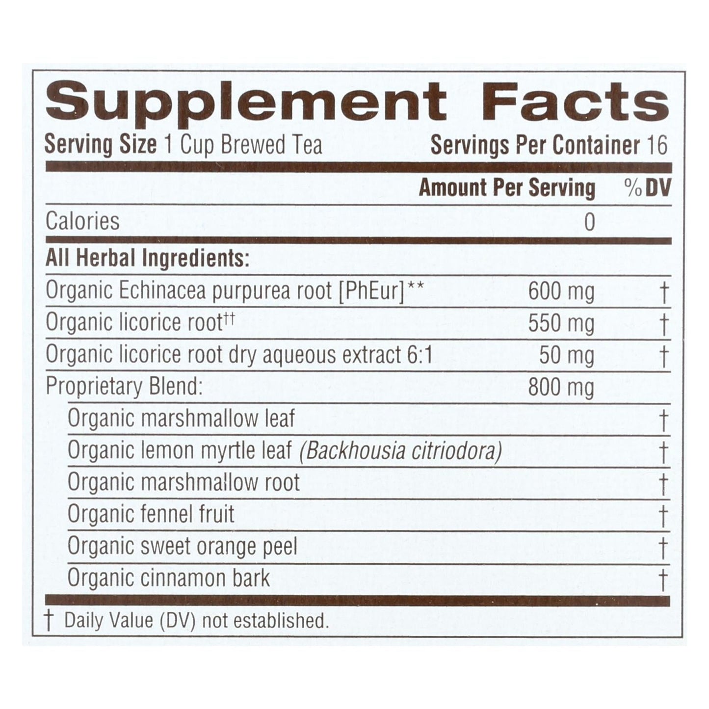 Traditional Medicinals Organic Lemon Echinacea Throat Coat Tea, 16 Bags, Case of 6 – Immune Support, Sore Throat Relief