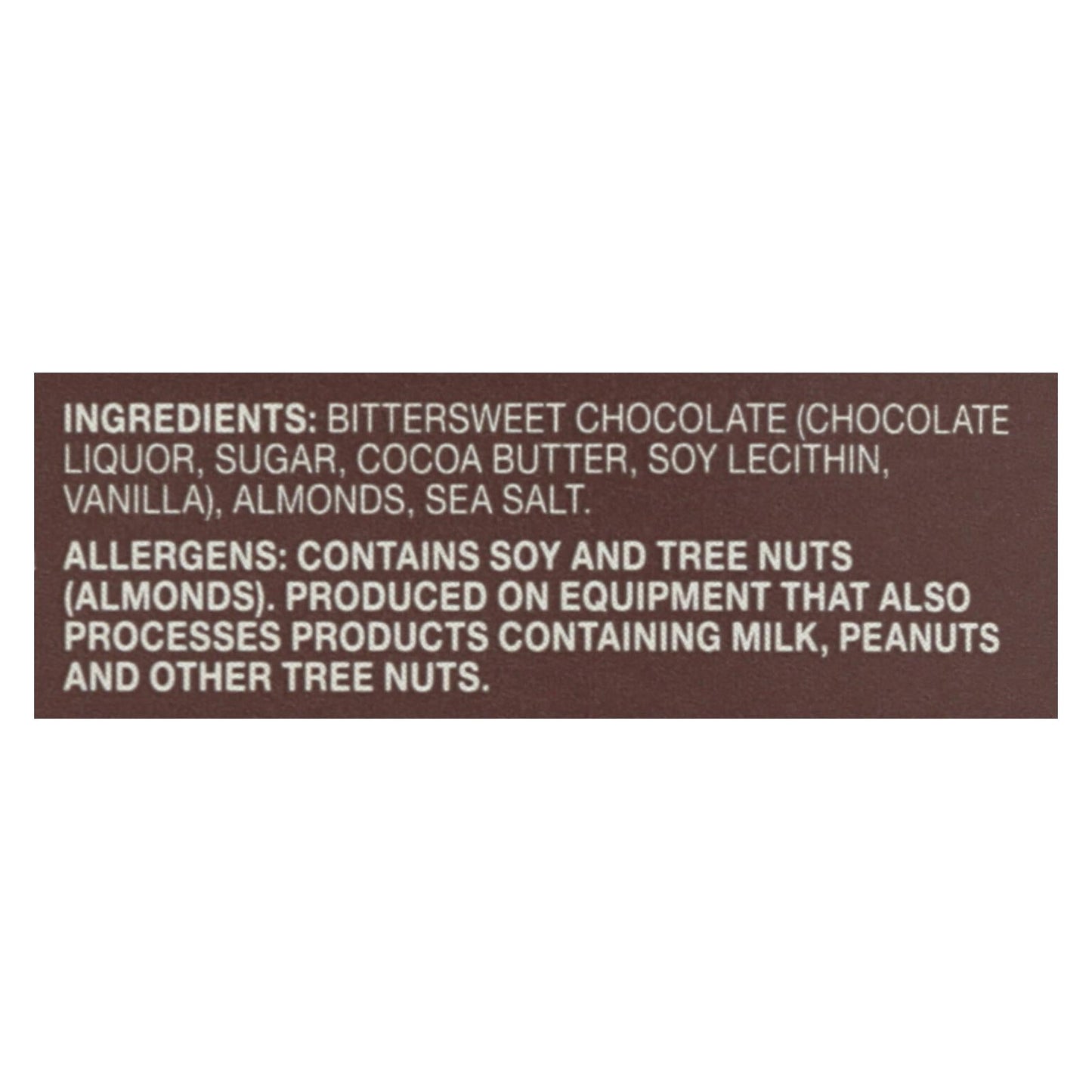 Endangered Species Natural Chocolate Bar (Pack of 12) - Dark Chocolate 72% Cocoa with Sea Salt and Almonds, 3oz Bars