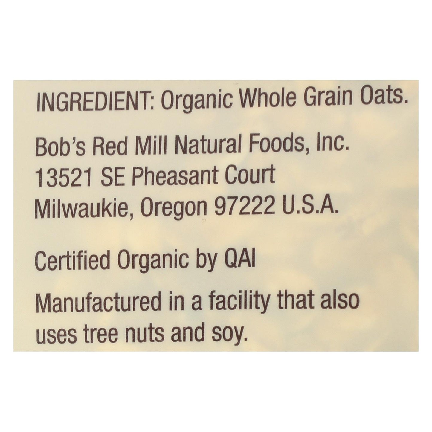 Bob's Red Mill Organic Thick Rolled Oats, Gluten-Free, Case of 4, 32 oz