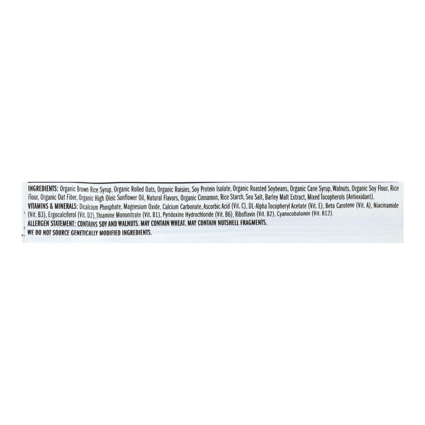 CLIF BAR Oat Raisin Walnut Organic Energy Bar - 2.4 oz. - (Pack of 12)