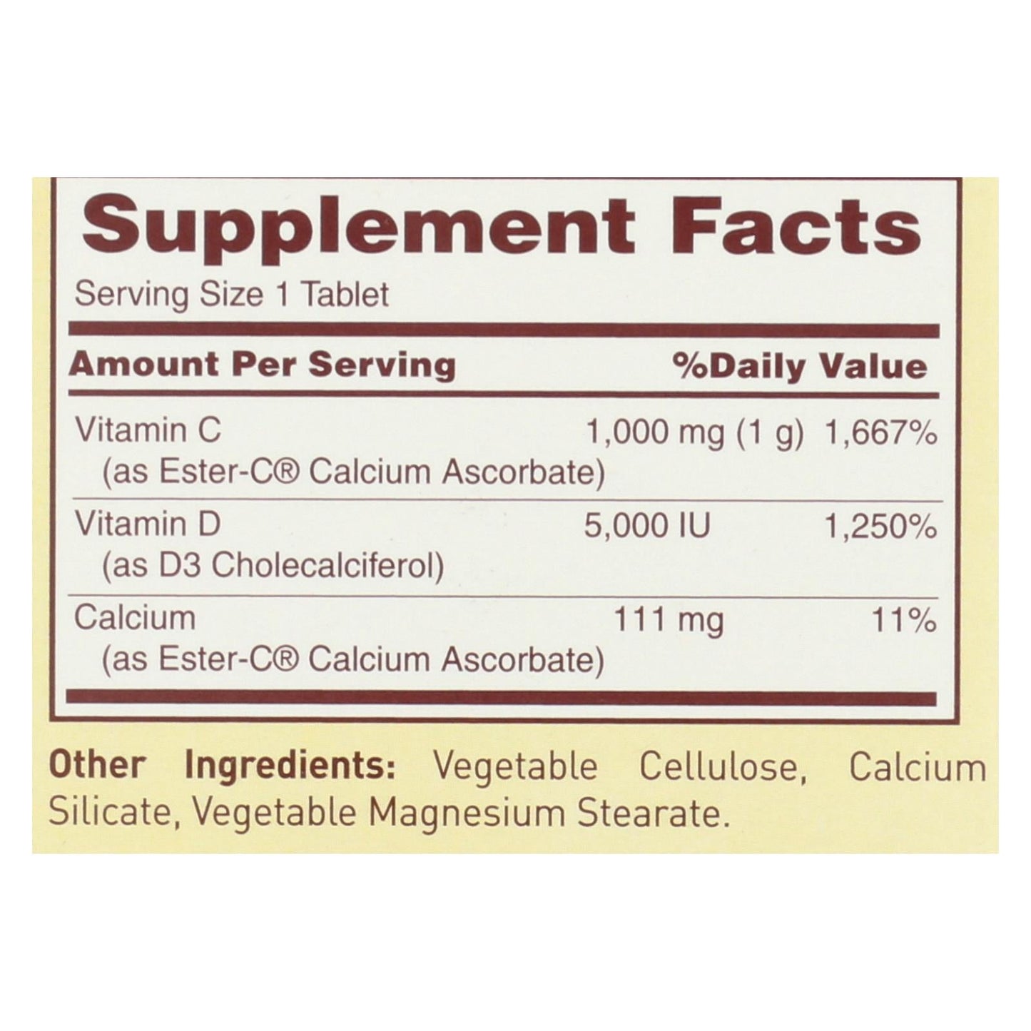 American Health Ester-C with D3 Immune & Strong Bones Support (60 Tablets)