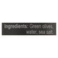 Mina Green Pitted Olives, 12.5 oz., Case of 6 — Mediterranean, Gluten-Free