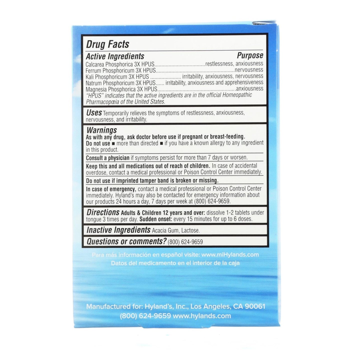 Hyland's Homeopathic Calm Tablets for Stress Relief (50-Count)