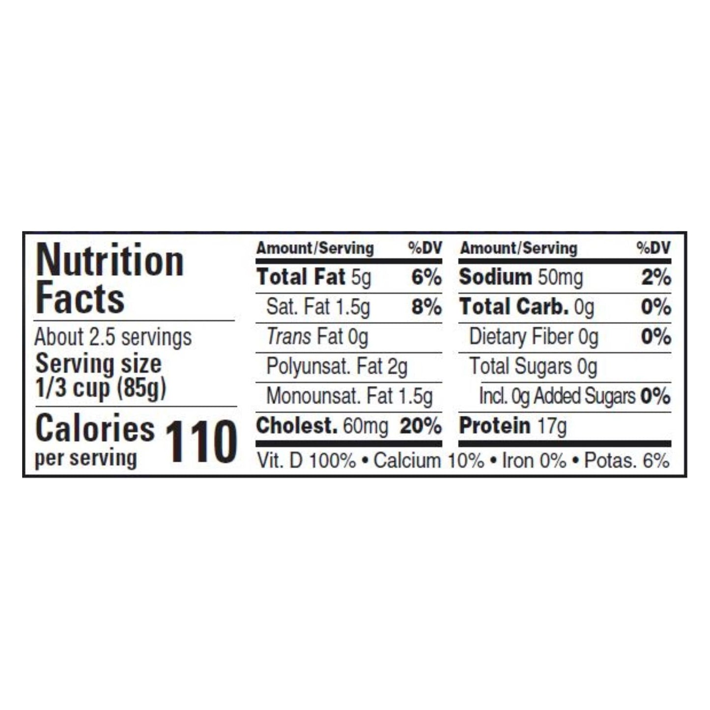 Unsalted Sea Wild Pink Salmon - 7.5 Ounce - Pack of 12