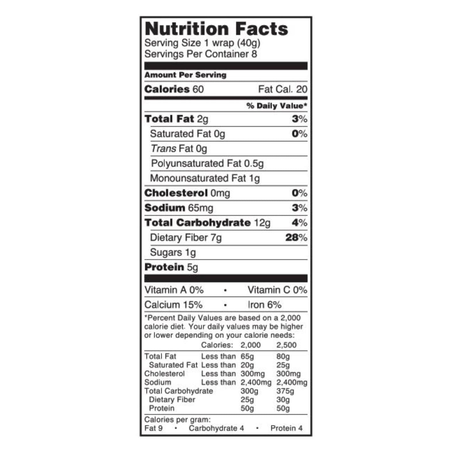 Tumaro's 9 Grain and Seed Low Carb 8-Inch Wraps (6-Pack, 8 Wraps Each)