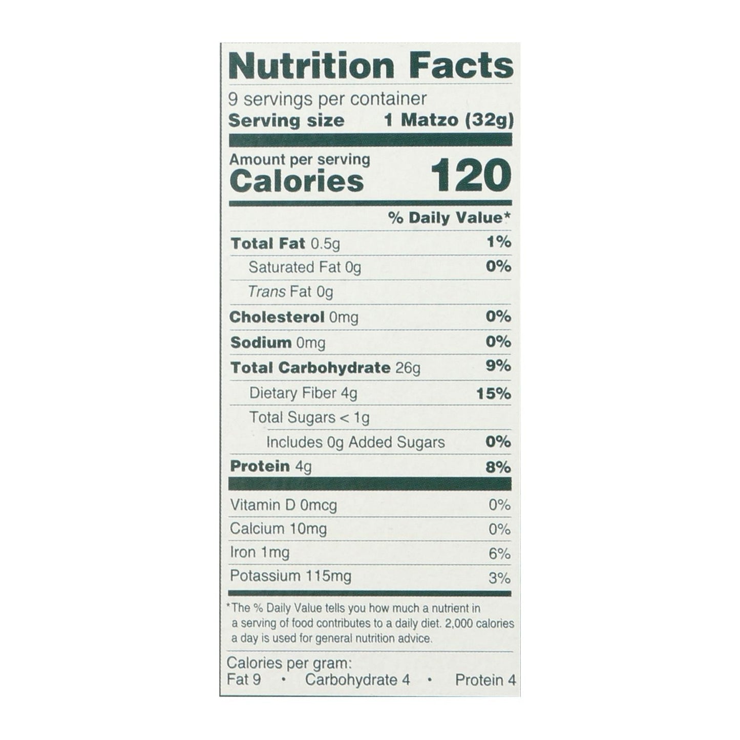 Manischewitz Whole Wheat Matzo - 10 Oz. (Pack of 12)