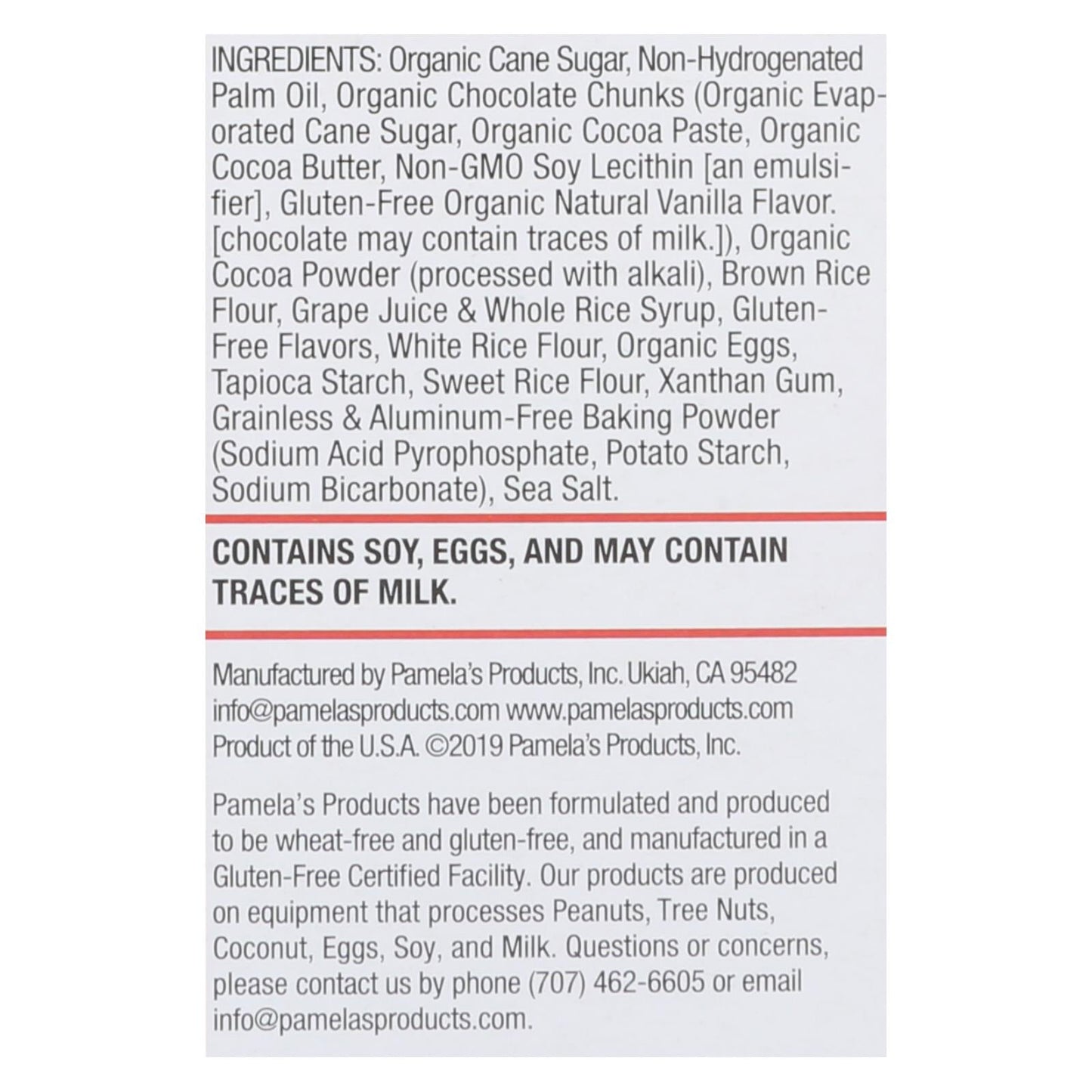Pamela's Products Gluten-Free Dark Chocolate Chunk Cookies (Pack of 6 - 5.29 Oz. Each)
