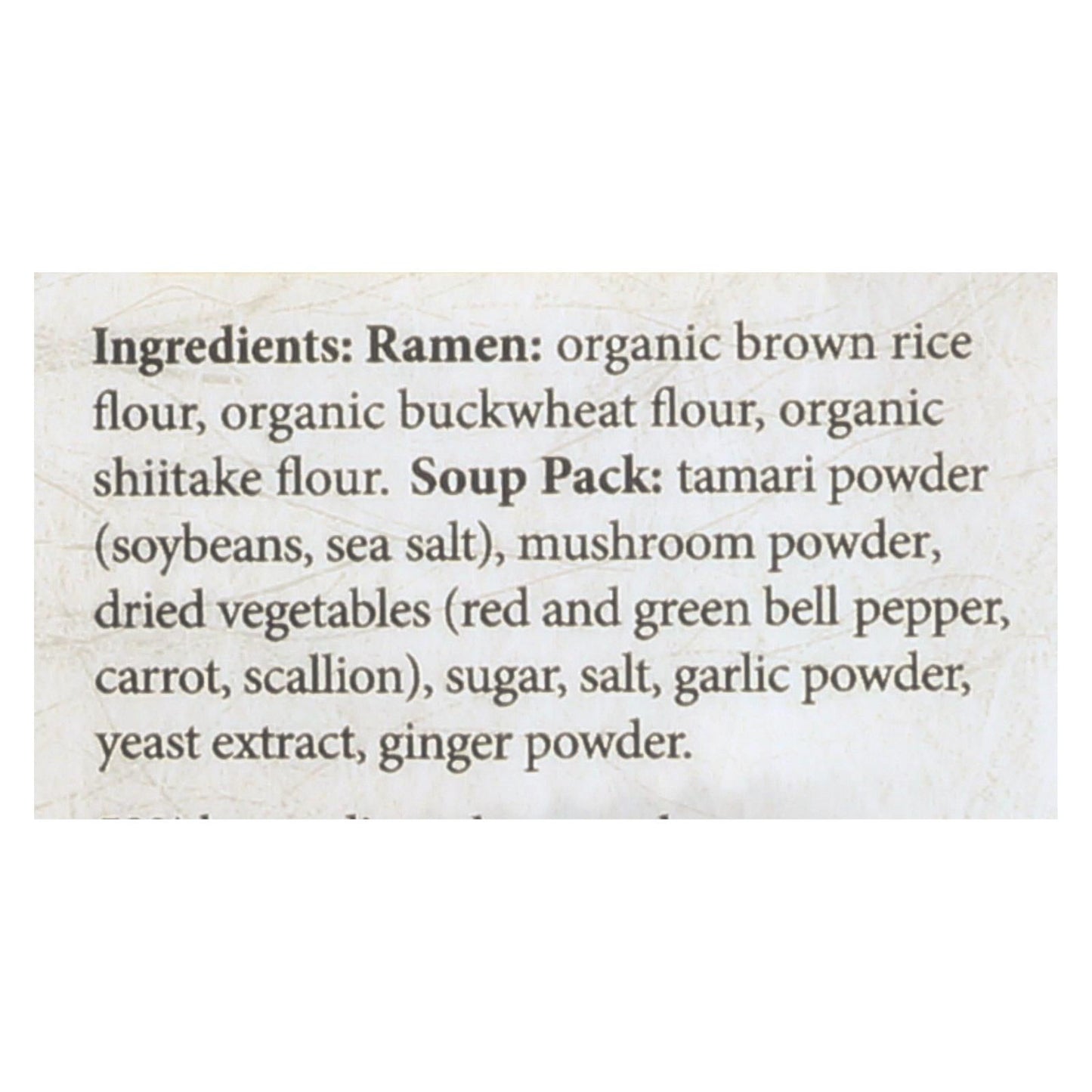 Lotus Foods Buckwheat Mushroom Brown Rice Ramen with Vegetable Soup 10 Pack - 2.8 Oz. Each