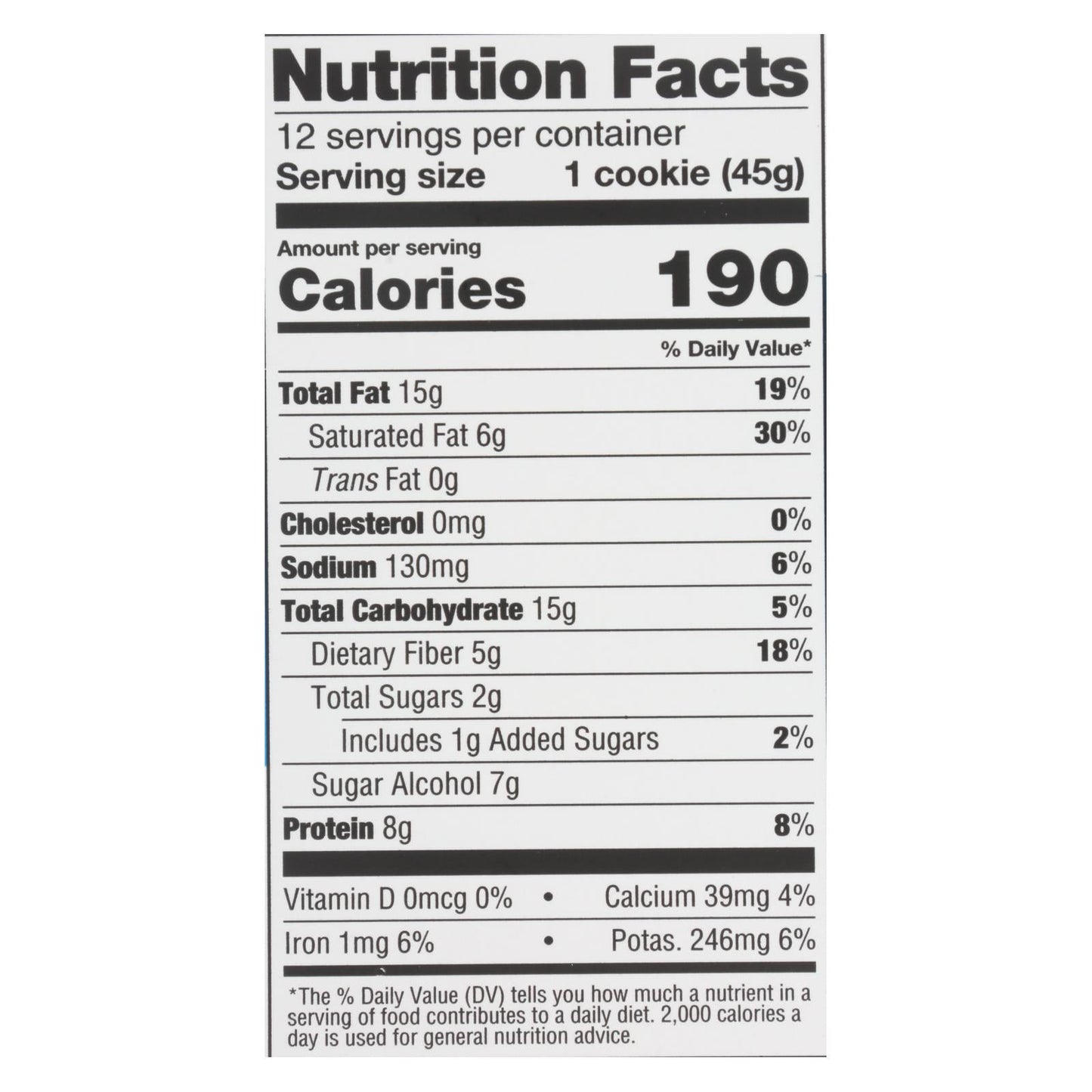 Lenny & Larry's Keto Chocolate Chip Cookies, 1.6 Oz., Pack of 12
