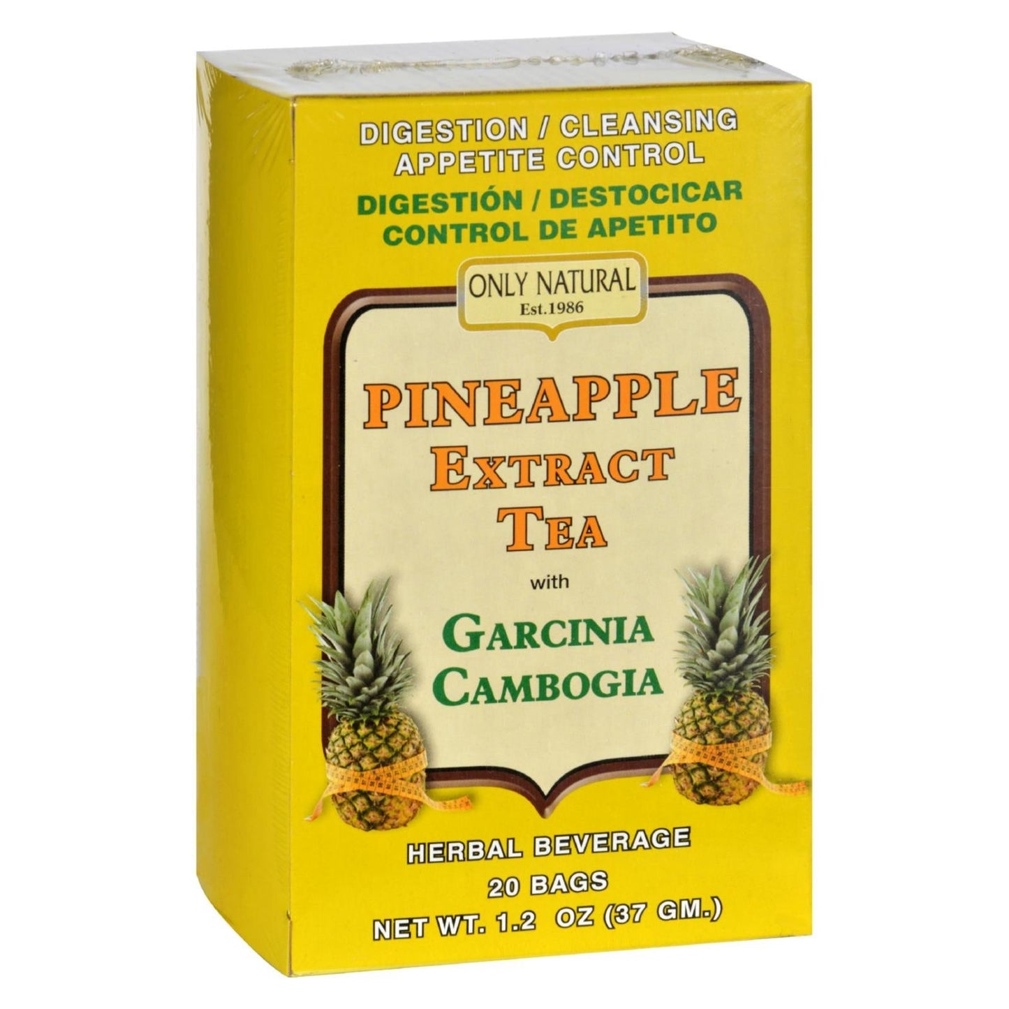 Only Natural Tea with Garcinia Cambogia and Pineapple Extract (20 Bags)